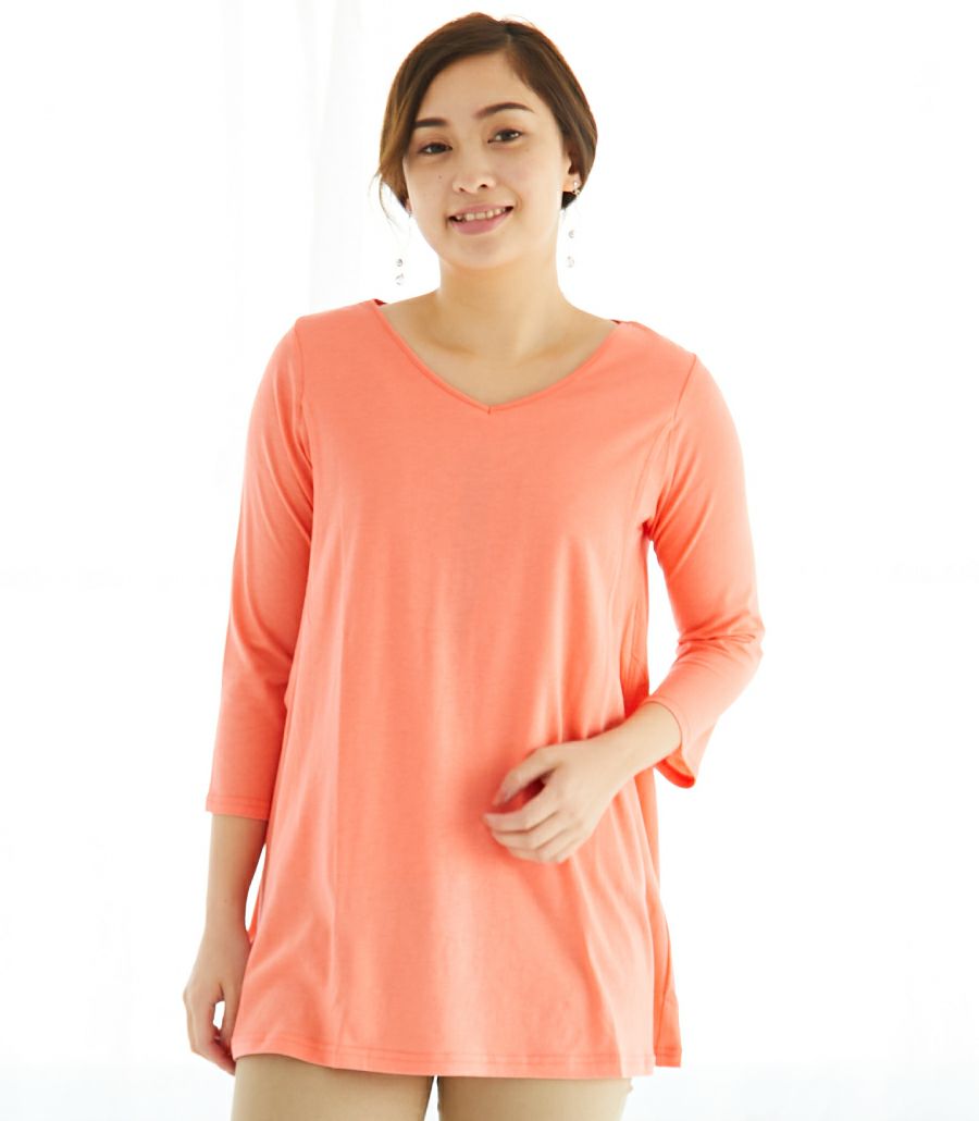 CARINO-DT　チュニック 授乳服 日本製【授乳服・マタニティウェア・授乳ブラ】