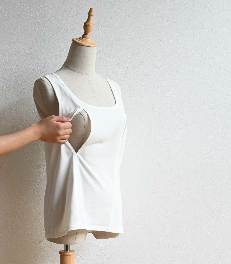コットン100穴あきキャミ 授乳用インナー | 授乳服・マタニティウェア 