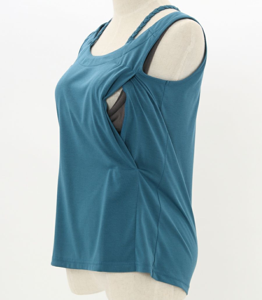 授乳服　授乳用インナー　みつあみ　スリットインナータイプ