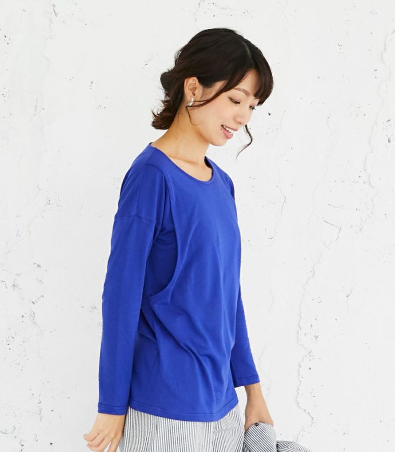 CARINO-DT　ロングスリーブ 授乳服 日本製【授乳服・マタニティウェア・授乳ブラ】