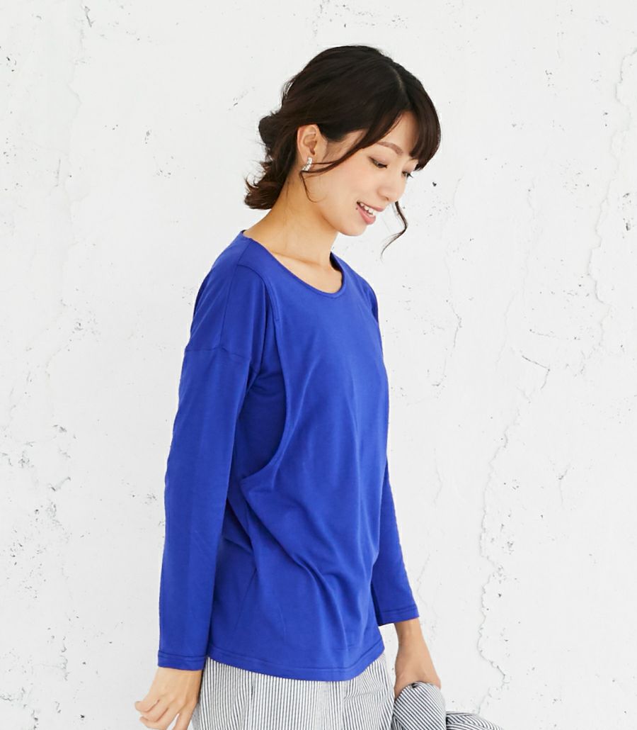 CARINO-DT　ロングスリーブ 授乳服 日本製【授乳服・マタニティウェア・授乳ブラ】