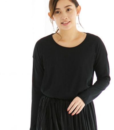 CARINO-DT　ロングスリーブ 授乳服 日本製【授乳服・マタニティウェア・授乳ブラ】