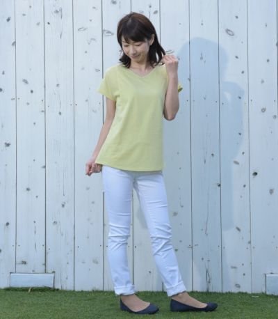 CARINO-DT　VネックT 授乳服 日本製【授乳服・マタニティウェア・授乳ブラ】