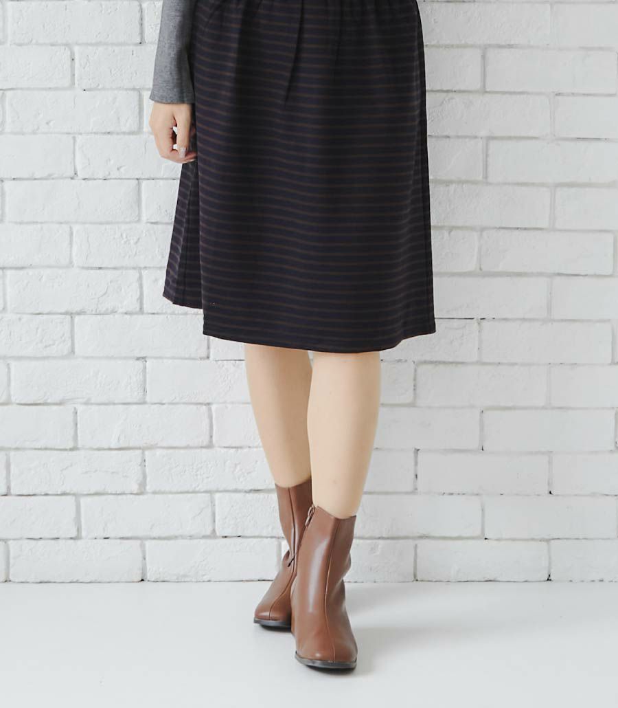 ポンチボーダーワンピ 授乳服 日本製【授乳服・マタニティウェア・授乳ブラ】