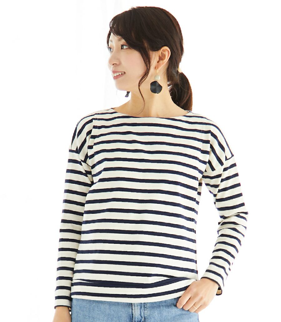 バスクシャツ　授乳服 日本製【授乳服・マタニティウェア・授乳ブラ】