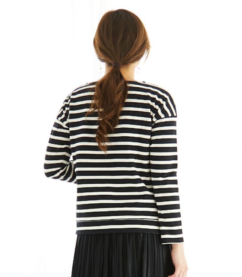 バスクシャツ　授乳服 日本製【授乳服・マタニティウェア・授乳ブラ】