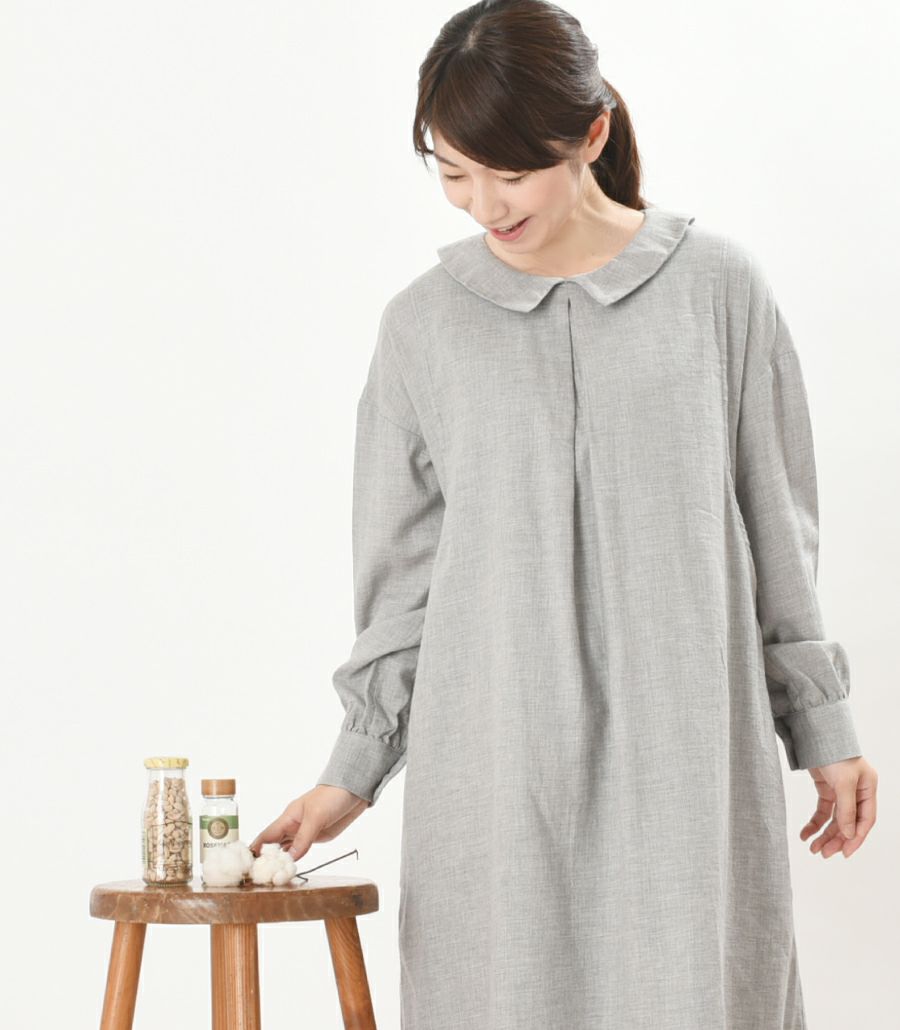 ふんわりオーガニックワンピ 授乳服 マタニティ服 日本製 授乳服 マタニティ服 オーガニック授乳ワンピース 日本製 モーハウス 授乳ワンピ