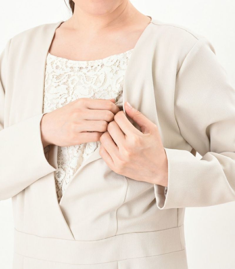 清楚で正統派なセレモニーワンピース/クラシカルレース 授乳服