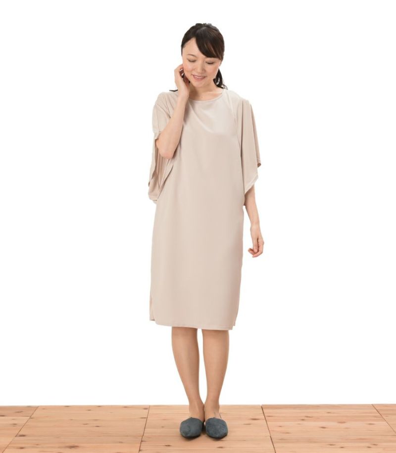 2buy10 Off 残りわずか サマーセール40 Off パウダースクリーンワンピ授乳服 マタニティ服 日本製 授乳服 マタニティ服 日本製 モーハウス 大人かわいい授乳服 授乳ワンピース