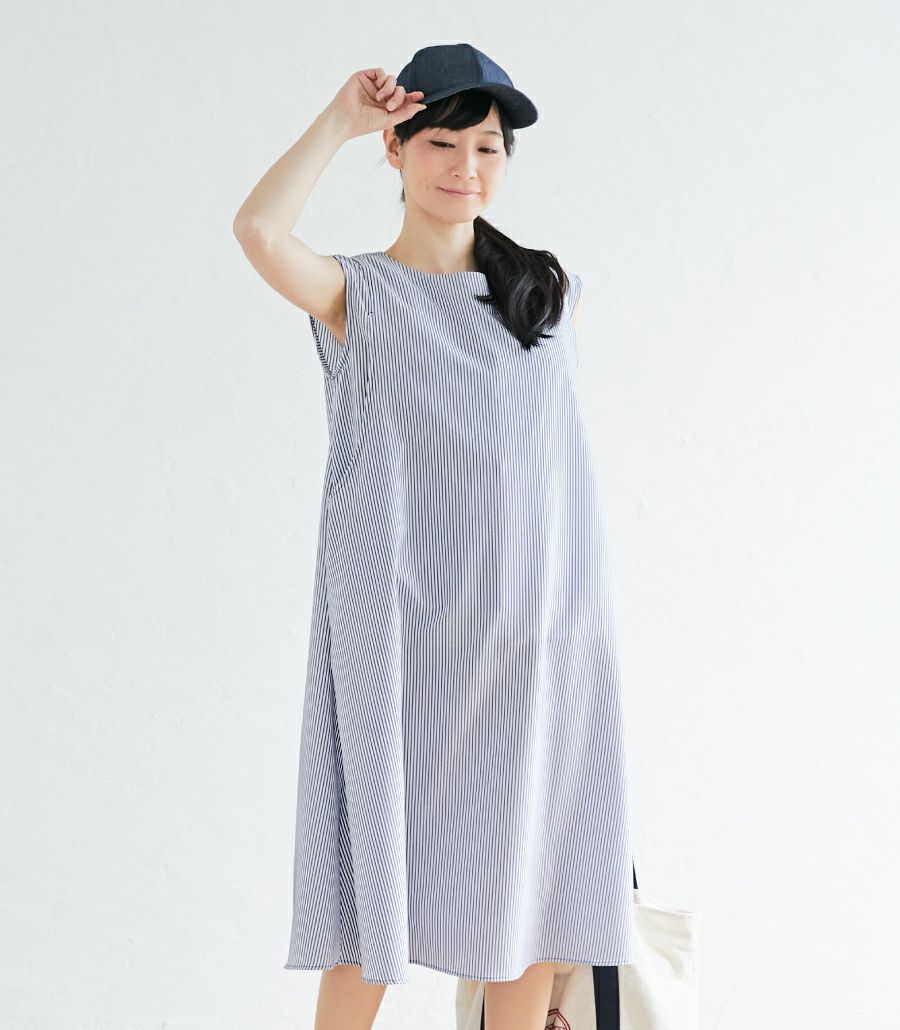 期間限定2buy10 Off ノースリーブaラインワンピース 授乳服 マタニティ服 日本製 授乳服 マタニティ服 授乳ワンピ 日本製 モーハウス 可愛い ワンピ