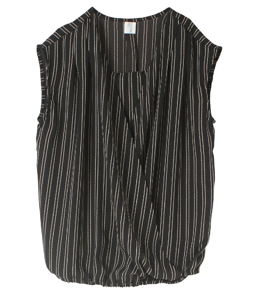 ストライプカシュクールトップス 授乳服 日本製【授乳服・マタニティウェア・授乳ブラ】