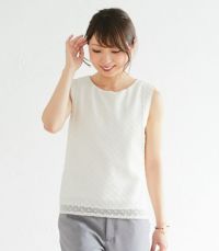 ノースリーブレーストップス 授乳服 日本製【授乳服・マタニティウェア・授乳ブラ】
