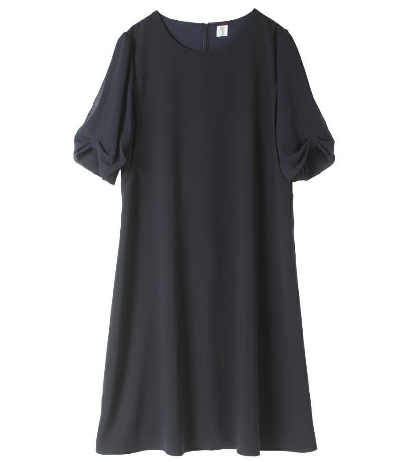 リボンスリーブワンピース 授乳服 マタニティ服 フォーマル授乳服 日本製【授乳服・マタニティウェア・授乳ブラ】