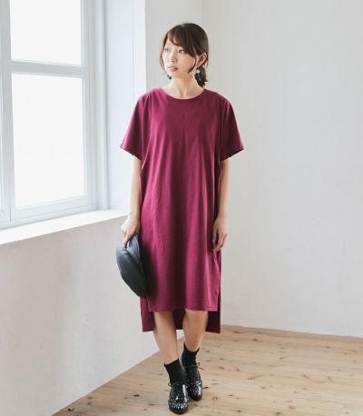 カラーステッチｔシャツワンピース 授乳服 マタニティ服 日本製 レビュー 授乳服 マタニティ服のモーハウス