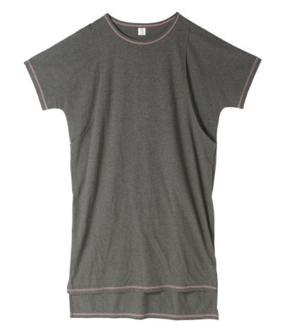 カラーステッチＴシャツワンピース 授乳服 マタニティ服 日本製【授乳服・マタニティウェア・授乳ブラ】