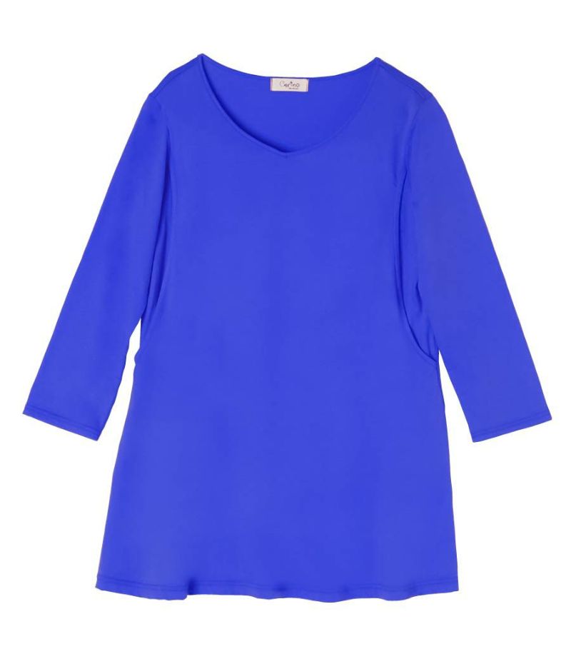 CARINO-DTチュニック（ベリー・ロイヤルブルー） 授乳服【授乳服・マタニティウェア・授乳ブラ】
