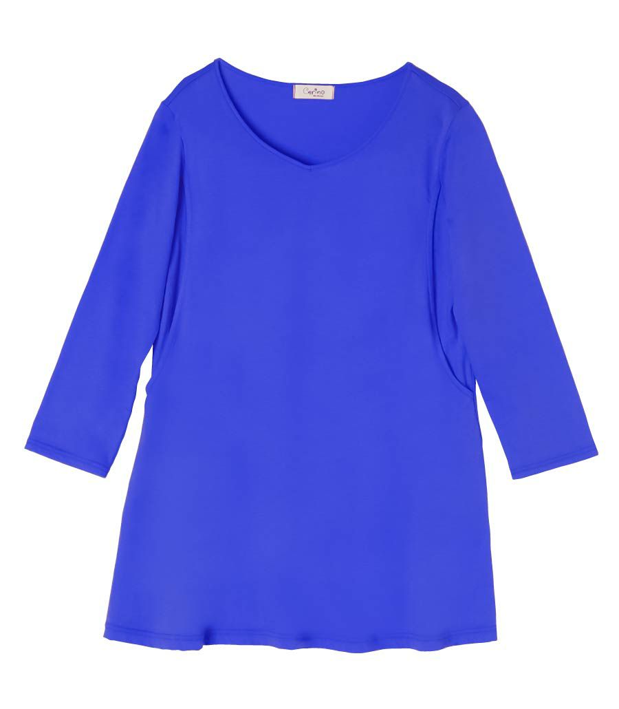 CARINO-DTチュニック（ベリー・ロイヤルブルー） 授乳服【授乳服・マタニティウェア・授乳ブラ】