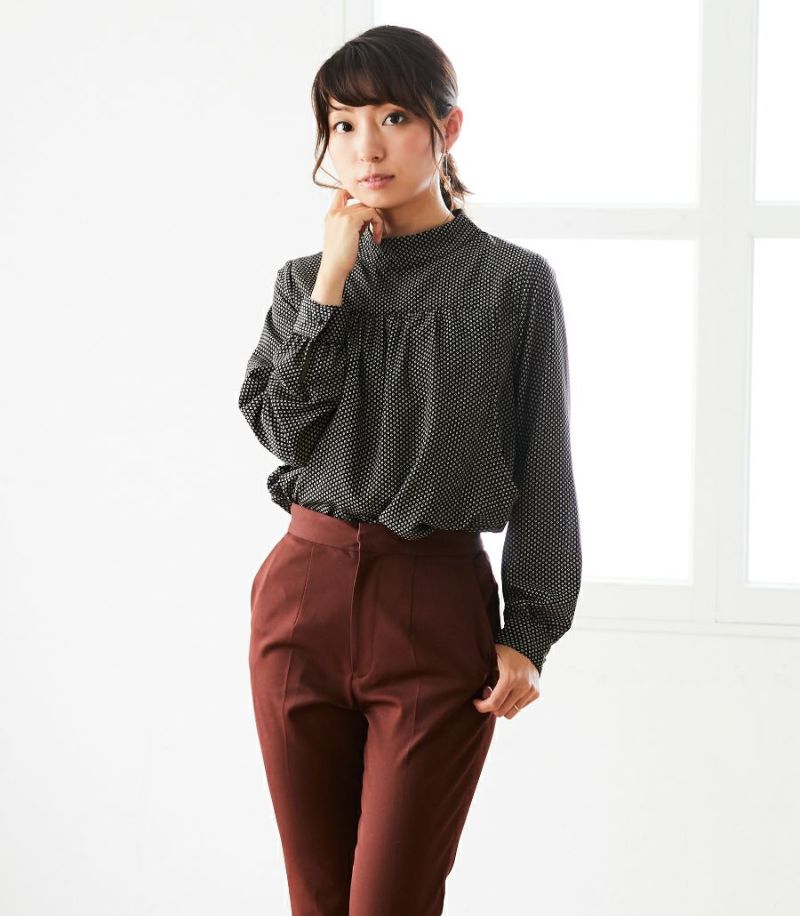 QOOL Geometric（ジオメトリック）ブラウス　授乳服　日本製【授乳服・マタニティウェア・授乳ブラ】
