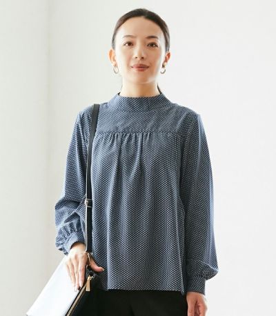 QOOL Geometric（ジオメトリック）ブラウス　授乳服　日本製【授乳服・マタニティウェア・授乳ブラ】
