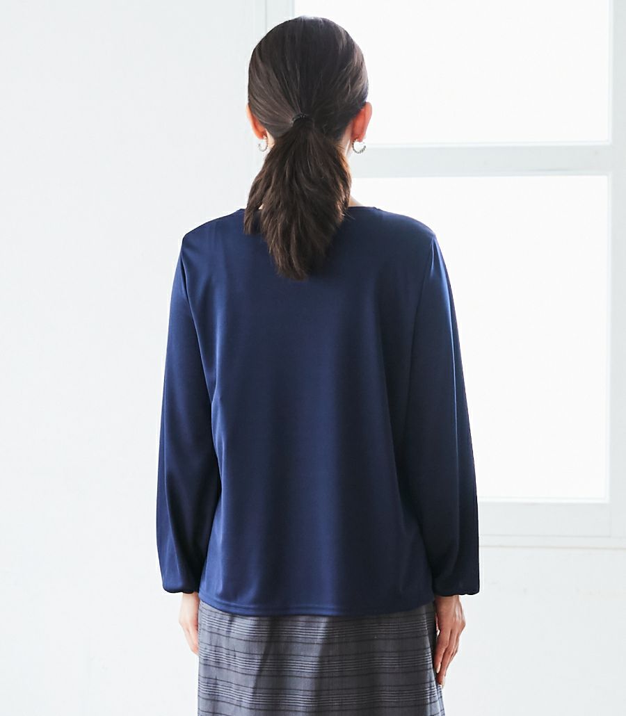 タックブラウス 授乳服 マタニティ服 日本製【授乳服・マタニティウェア・授乳ブラ】