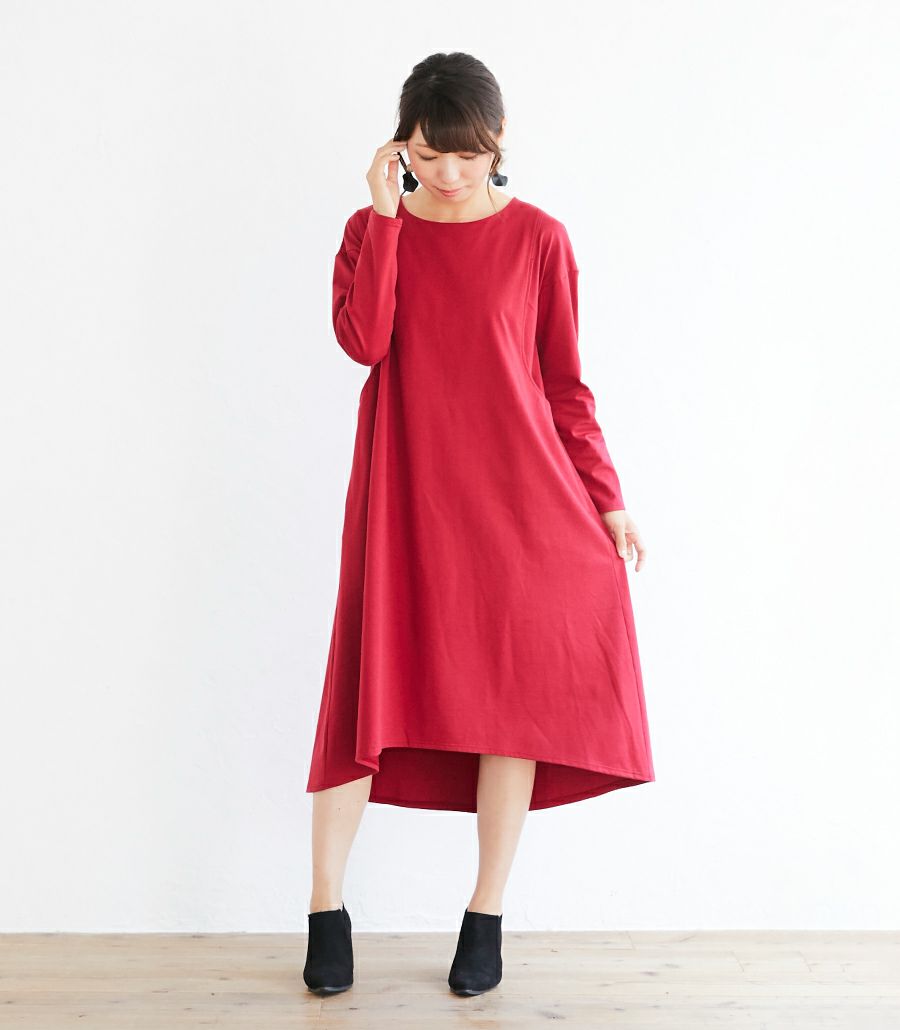 試着ok フレアーカットソーワンピース 授乳服 マタニティ服 日本製 授乳服 マタニティ服 授乳ワンピ 可愛いワンピ 日本製 モーハウス ワンピース