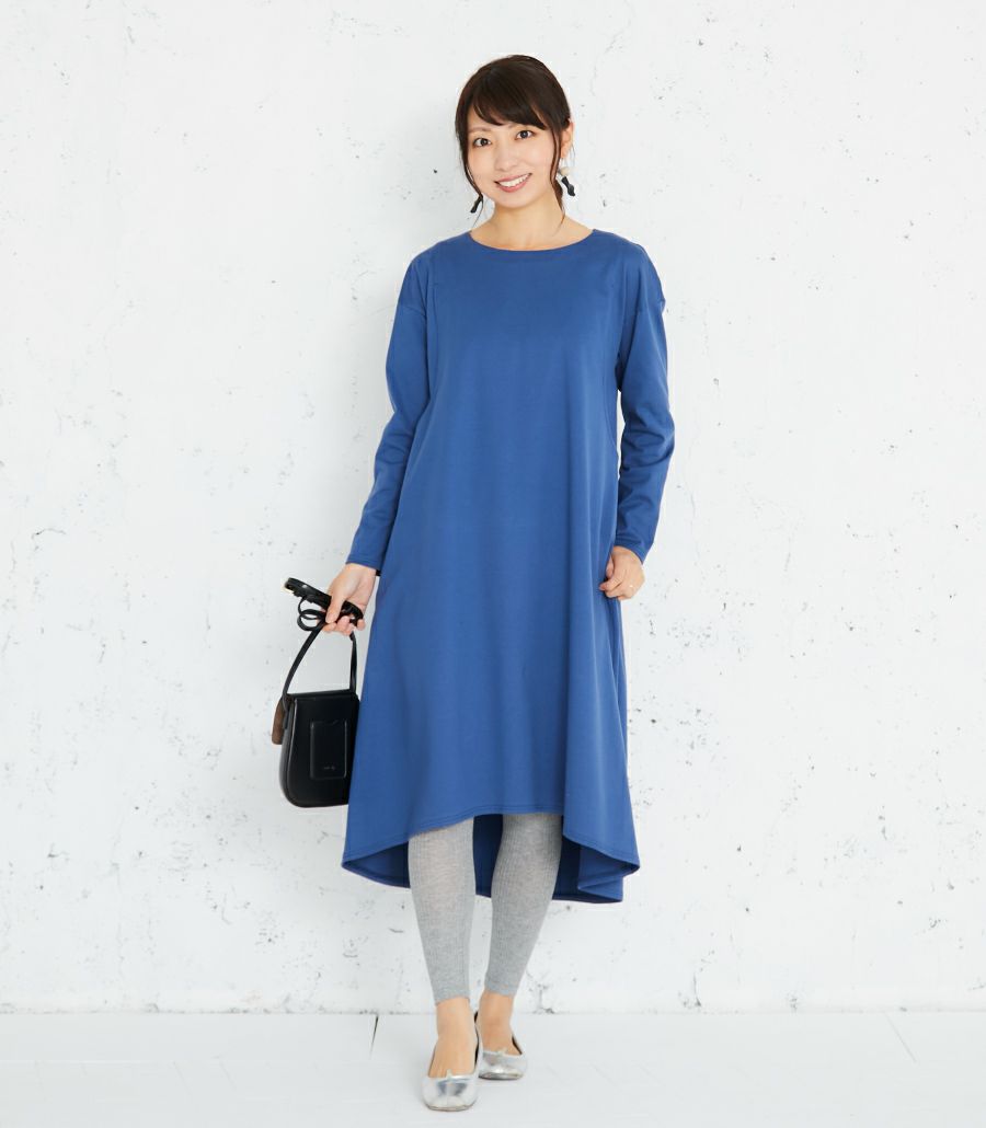 試着ok 再入荷 フレアーカットソーワンピース 授乳服 マタニティ服 日本製 レビュー 授乳服 マタニティ服のモーハウス