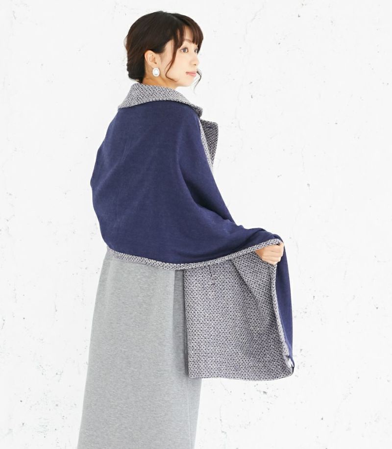 衿ショール　ネップツイード【授乳服・マタニティウェア・授乳ブラ】