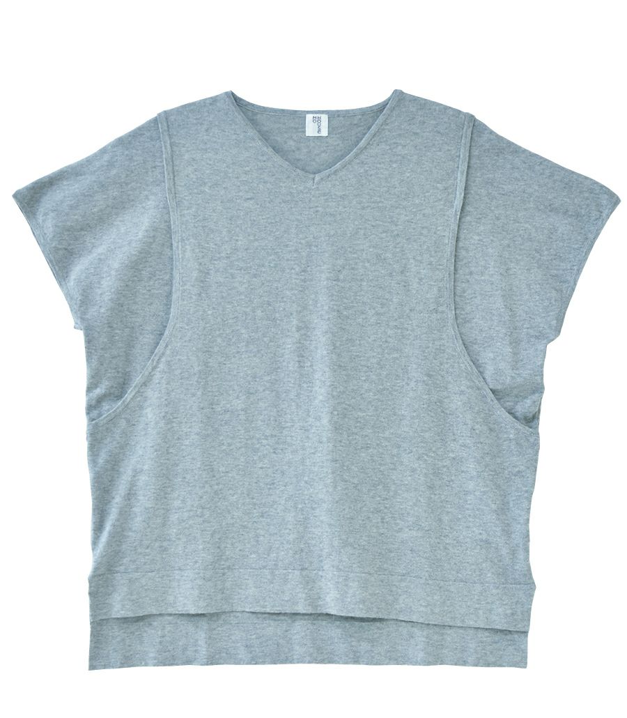 Ｖネックサマーニット<br>授乳服 マタニティ服【授乳服・マタニティウェア・授乳ブラ】