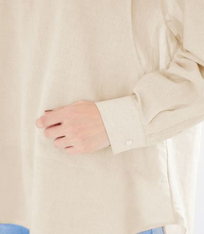 オーガニックコットンシャツ 授乳服 マタニティ服 日本製【授乳服・マタニティウェア・授乳ブラ】
