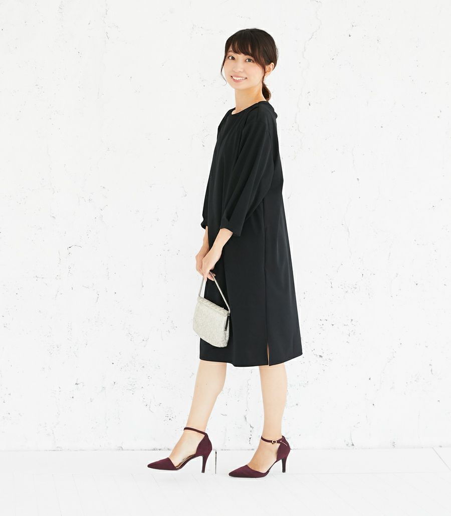 会員様限定レンタル バックリボンワンピース フォーマル授乳服 日本製 授乳服 マタニティ服のモーハウス 24年間ママに愛され続ける日本製授乳服