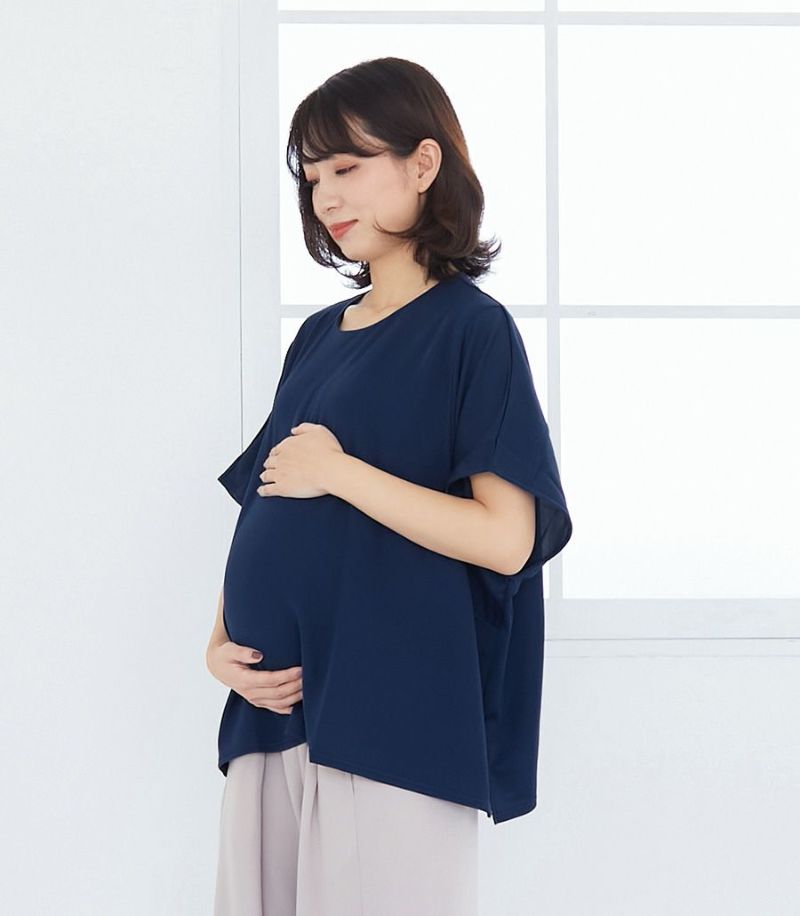 吸水速乾Tシャツ(防災Tシャツ) 授乳服 マタニティ服 日本製 授乳
