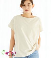 CARINO ベーシックT(半袖) 日本製【授乳服・マタニティウェア・授乳ブラ】