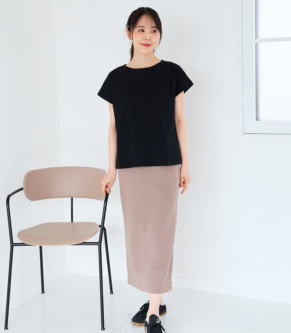 CARINO ベーシックT（半袖） 日本製【授乳服・マタニティウェア・授乳ブラ】