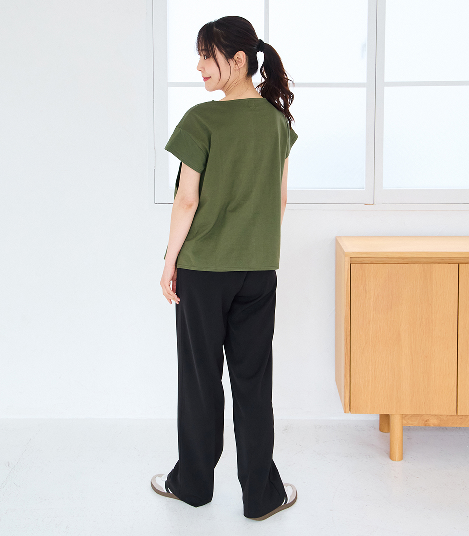 CARINO ベーシックT（半袖） 日本製【授乳服・マタニティウェア・授乳ブラ】