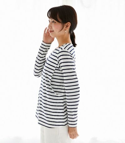 【試着OK】カシュクールワンピース（ボーダーT付き） 授乳服 マタニティ服 日本製【授乳服・マタニティウェア・授乳ブラ】