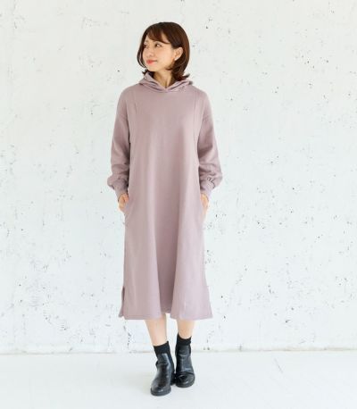 【試着OK】【新色】裏毛パーカーワンピース 授乳服 マタニティ服 日本製【授乳服・マタニティウェア・授乳ブラ】