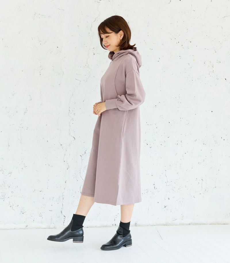 【試着OK】【新色】裏毛パーカーワンピース 授乳服 マタニティ服 日本製【授乳服・マタニティウェア・授乳ブラ】