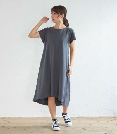 ＜新色＞フレアーカットソーワンピース（半袖） 授乳服 マタニティ服 日本製【授乳服・マタニティウェア・授乳ブラ】