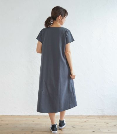 ＜新色＞フレアーカットソーワンピース（半袖） 授乳服 マタニティ服 日本製【授乳服・マタニティウェア・授乳ブラ】