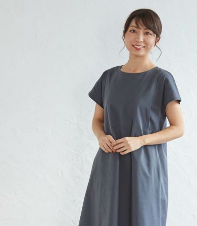 ＜新色＞フレアーカットソーワンピース（半袖） 授乳服 マタニティ服 日本製【授乳服・マタニティウェア・授乳ブラ】