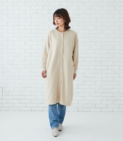 【試着OK】コットン裏毛パジャマワンピース　授乳服 マタニティ服 日本製【授乳服・マタニティウェア・授乳ブラ】