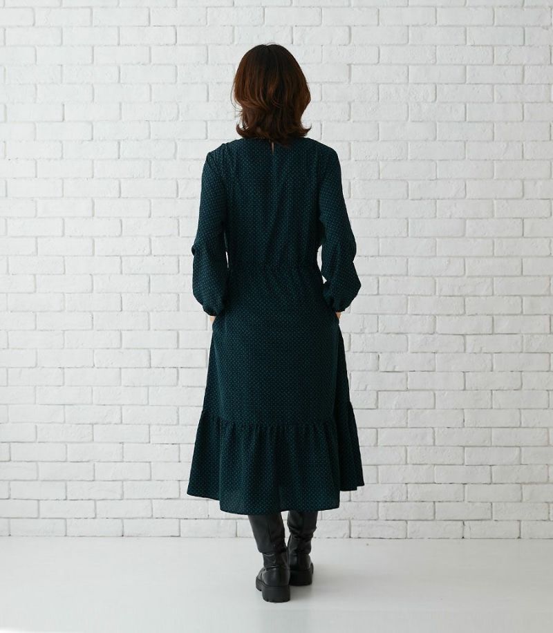 【試着OK】フラワーティアードワンピース 授乳服 マタニティ服 日本製【授乳服・マタニティウェア・授乳ブラ】