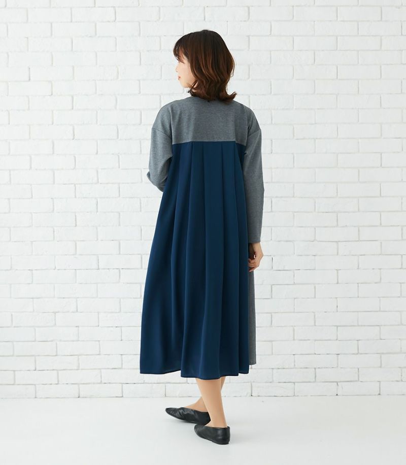 バックタックワンピース 授乳服 マタニティ服 日本製 | 授乳服
