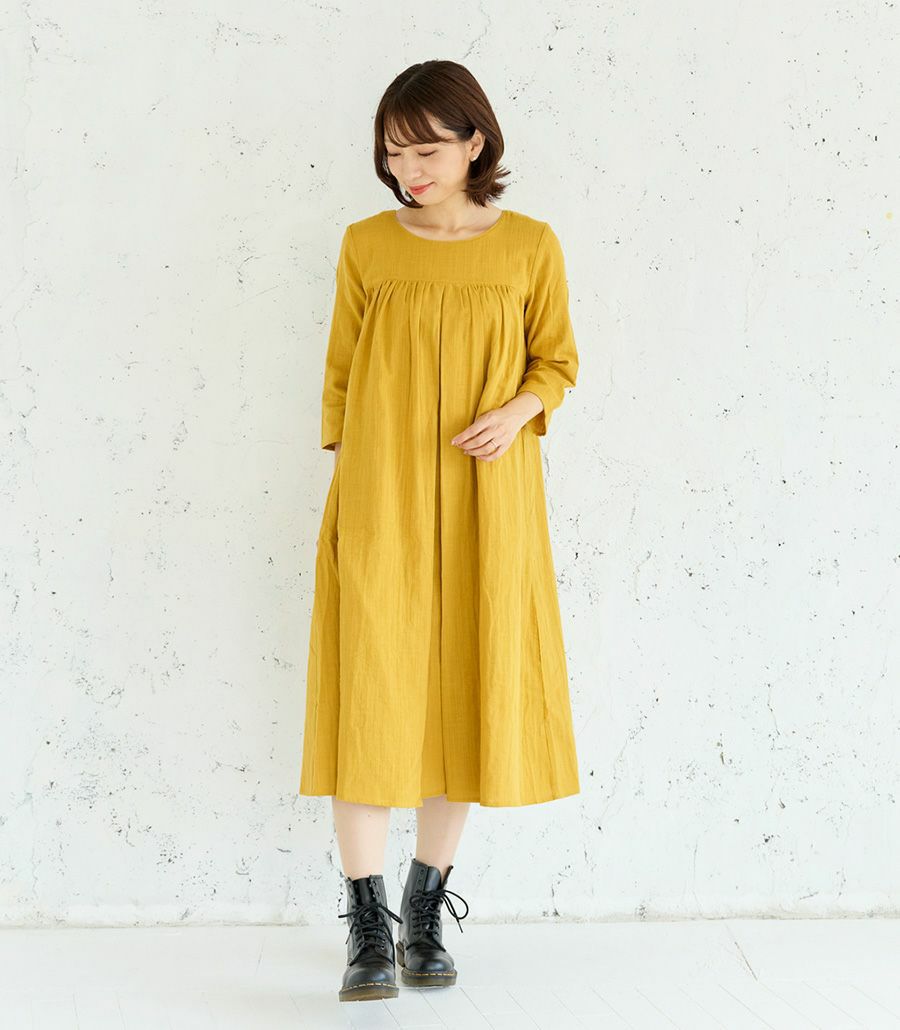 ふんわりガーゼワンピース