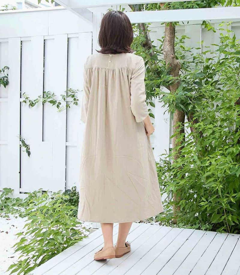  2025年おすすめのアイテム満載 試着対象】ふんわりガーゼワンピース 授乳服 マタニティ服 日本 マタニティ