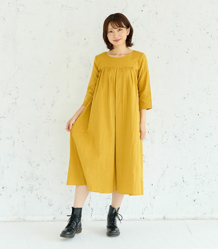 ふんわりガーゼワンピース