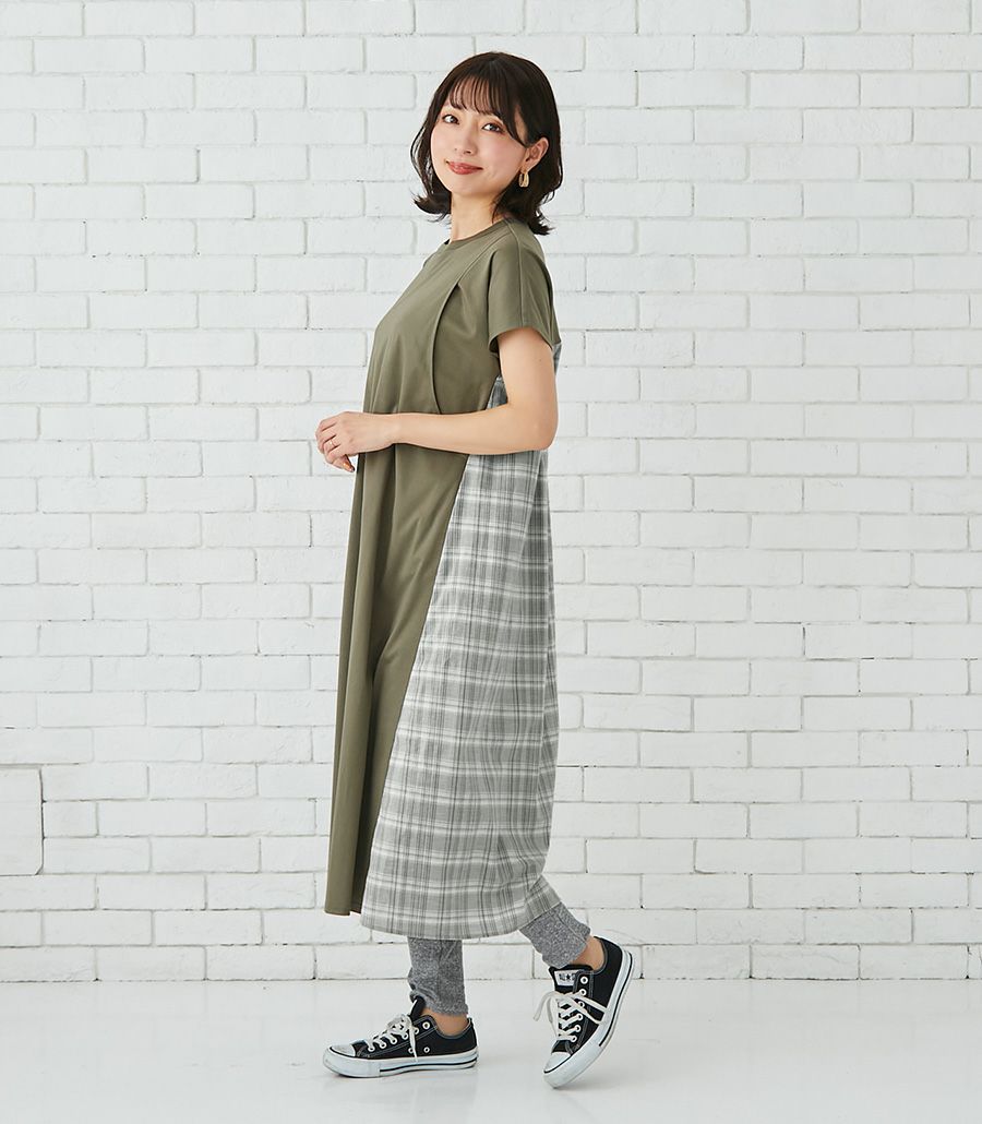 バックプリントオーガニックワンピース