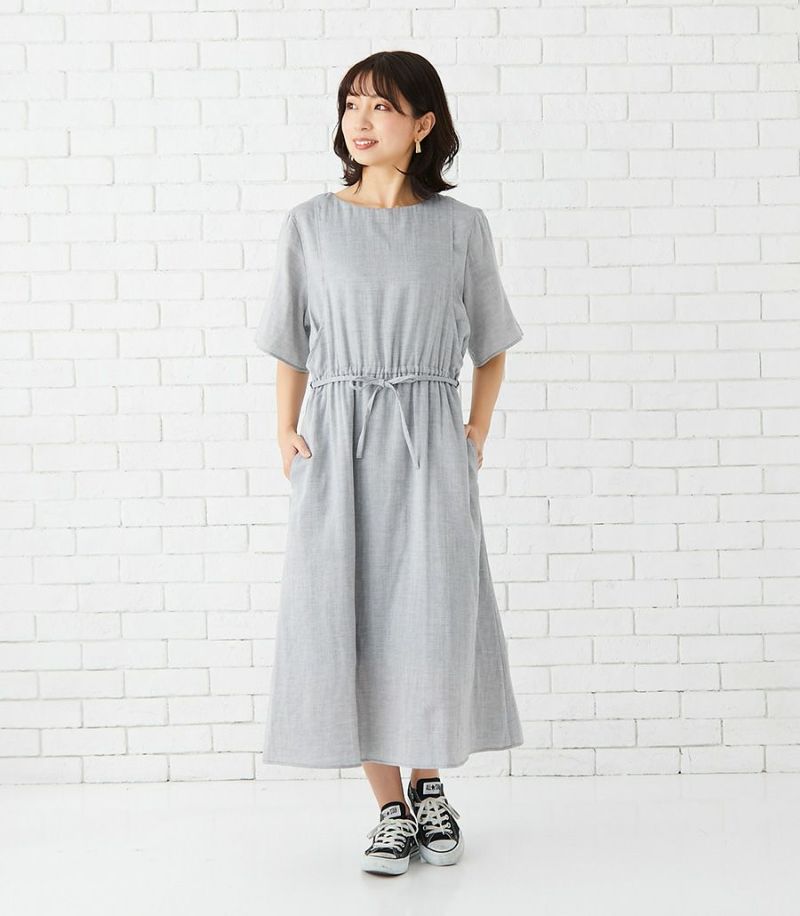 サマーセール30%OFF】オーガニックギャザーワンピース 授乳服
