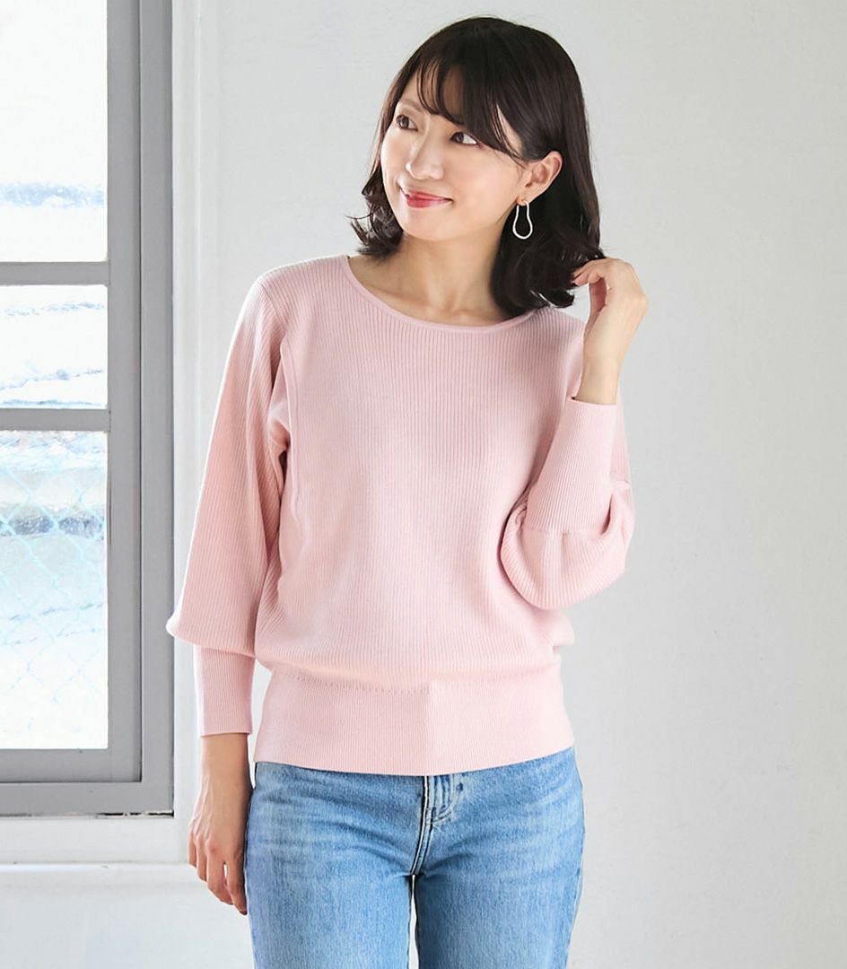 ボリュームスリーブニットトップス