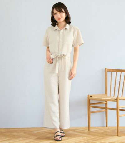 【10%ポイント還元】【試着対象】【新色】シャツオールインワン 授乳服 日本製